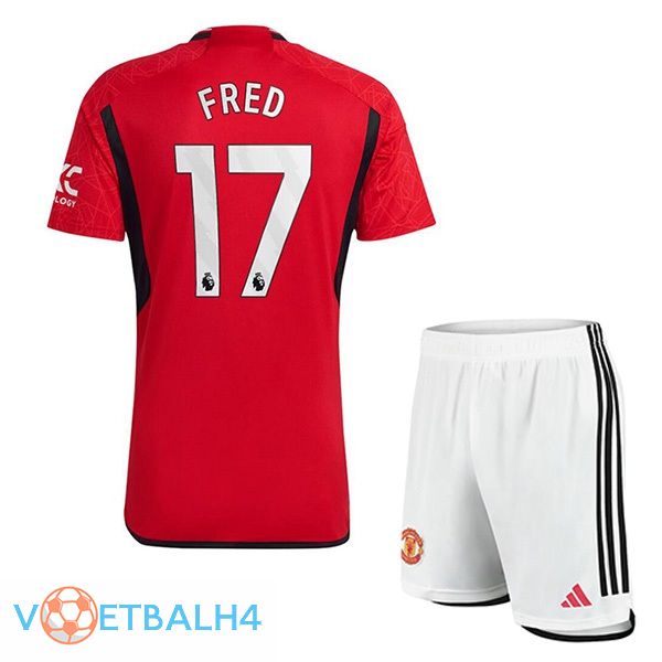 Manchester United (Frood 17) kinderen voetbal jersey thuis rood 2023/2024