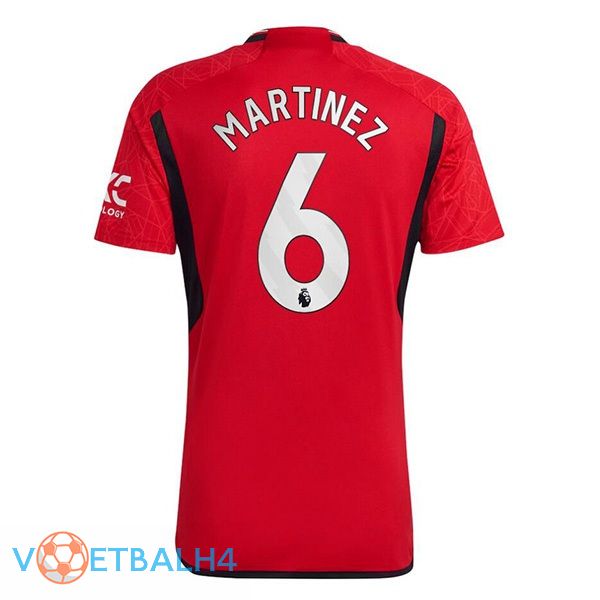 Manchester United (Martinez 6) voetbal jersey thuis rood 2023/2024