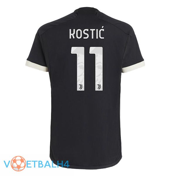 Juventus (KOSTIĆ 11) derde voetbal jersey zwart 2023/2024