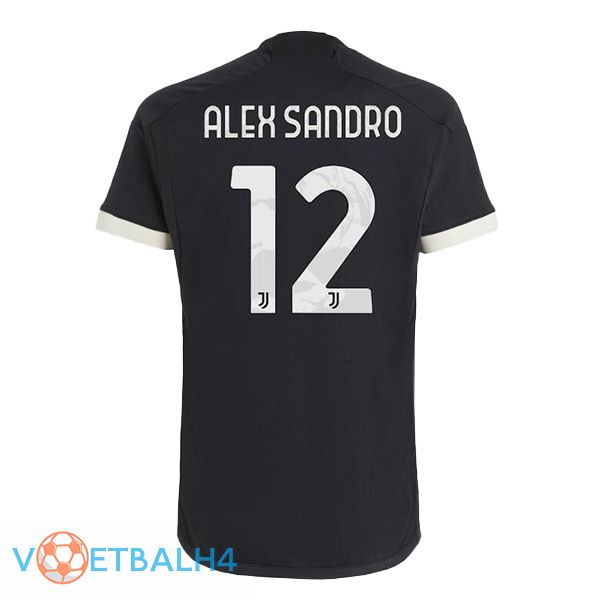 Juventus (ALEX SANDRO 12) derde voetbal jersey zwart 2023/2024