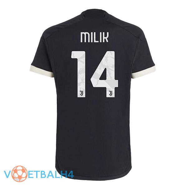 Juventus (MILIK 14) derde voetbal jersey zwart 2023/2024