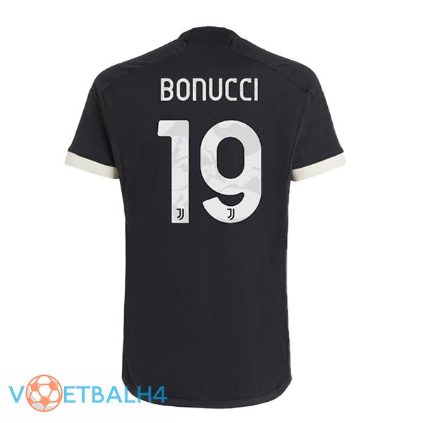 Juventus (BONUCCI 19) derde voetbal jersey zwart 2023/2024