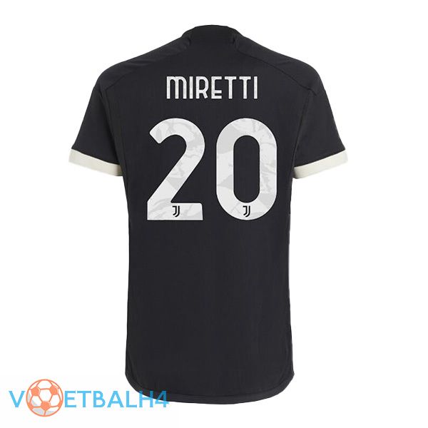 Juventus (MIRETTI 20) derde voetbal jersey zwart 2023/2024