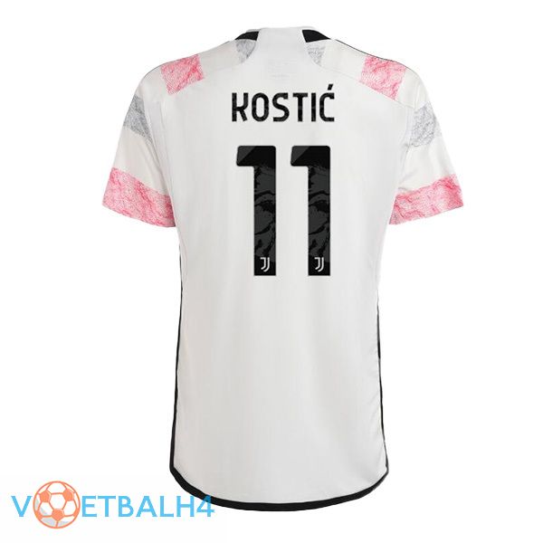 Juventus (KOSTIĆ 11) voetbal jersey uit wit 2023/2024