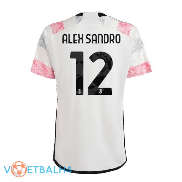 Juventus (ALEX SANDRO 12) voetbal jersey uit wit 2023/2024