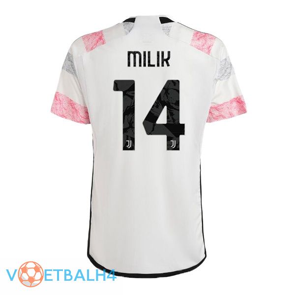 Juventus (MILIK 14) voetbal jersey uit wit 2023/2024