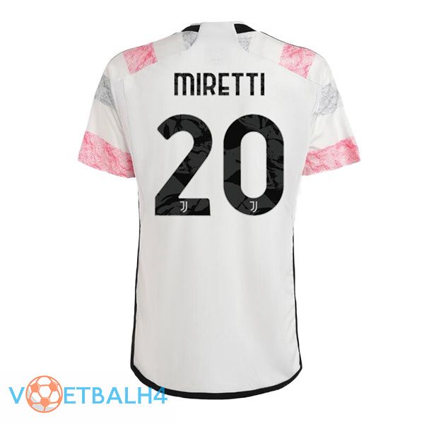 Juventus (MIRETTI 20) voetbal jersey uit wit 2023/2024