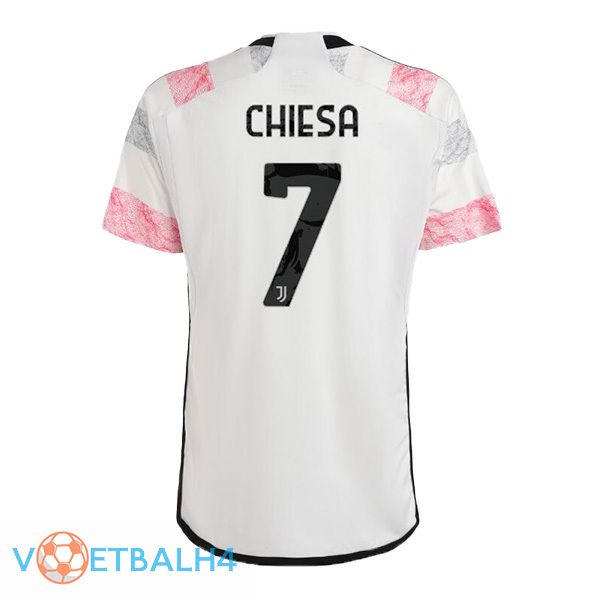 Juventus (CHIESA 7) voetbal jersey uit wit 2023/2024