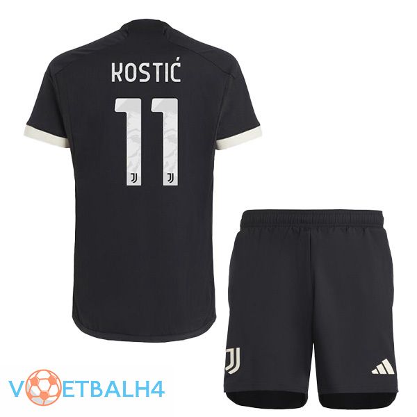 Juventus (KOSTIĆ 11) kinderen Juventus derde voetbal jersey zwart 2023/2024