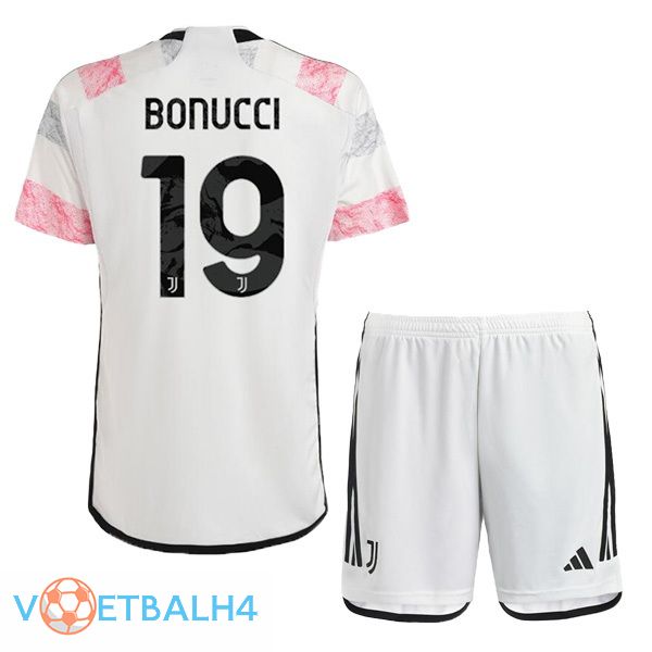 Juventus (BONUCCI 19) kinderen voetbal jersey uit wit 2023/2024