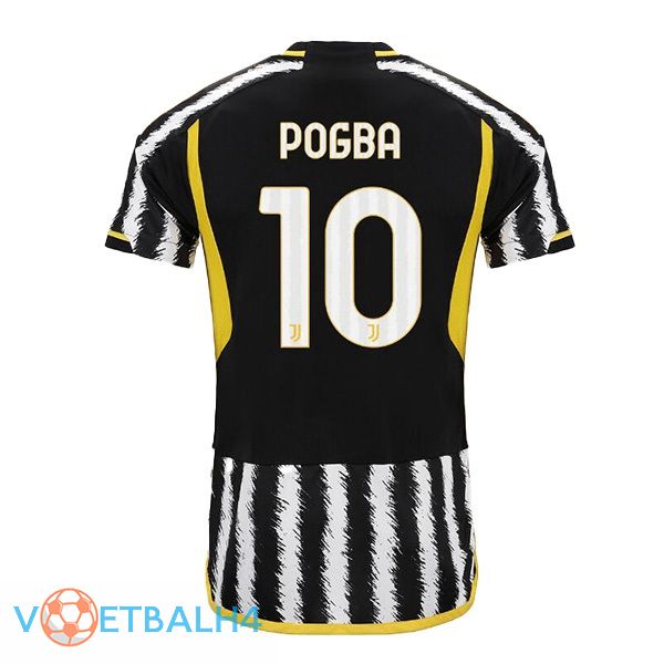 Juventus (POGBA 10) voetbal jersey thuis zwart wit 2023/2024