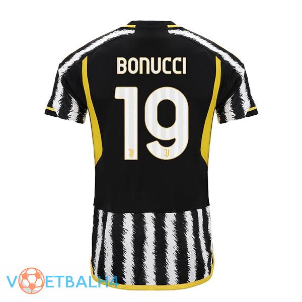 Juventus (BONUCCI 19) voetbal jersey thuis zwart wit 2023/2024