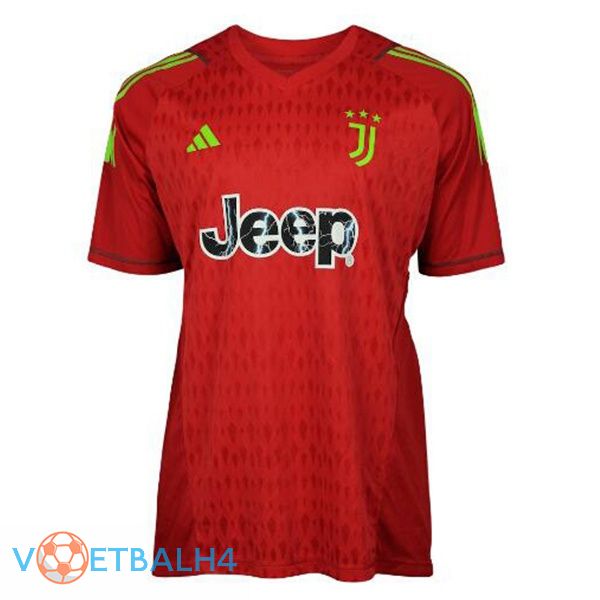 Juventus voetbal jersey thuis doelman rood 2023/2024