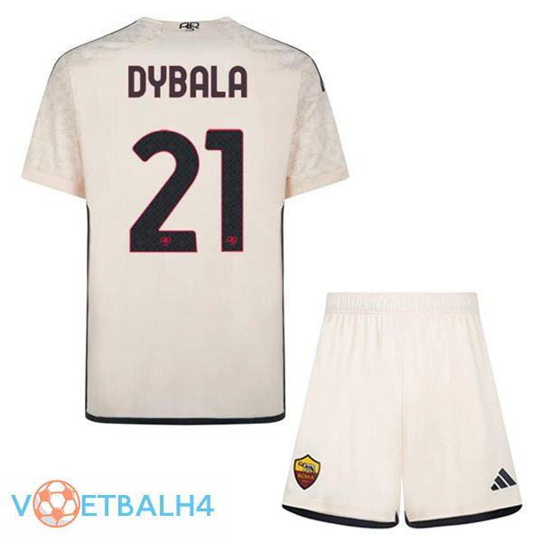 AS Roma (DYBALA 21) kinderen kinderen uit voetbal jersey geel 2023/2024