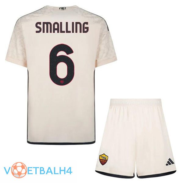 AS Roma (SMALLING 6) kinderen kinderen uit voetbal jersey geel 2023/2024