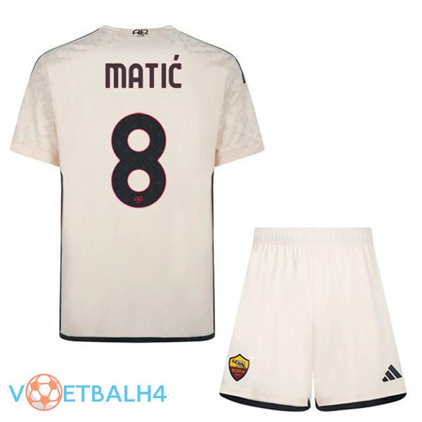 AS Roma (MATIĆ 8) kinderen kinderen uit voetbal jersey geel 2023/2024