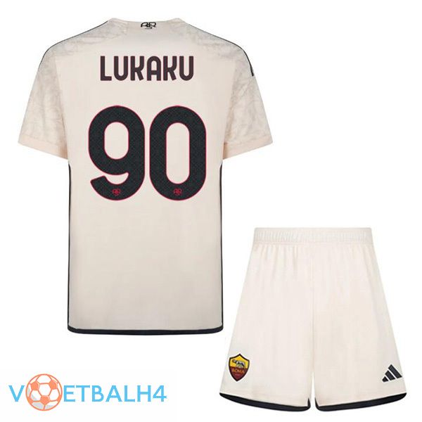 AS Roma (LUKAKU 90) voetbal jersey uit geel 2023/2024