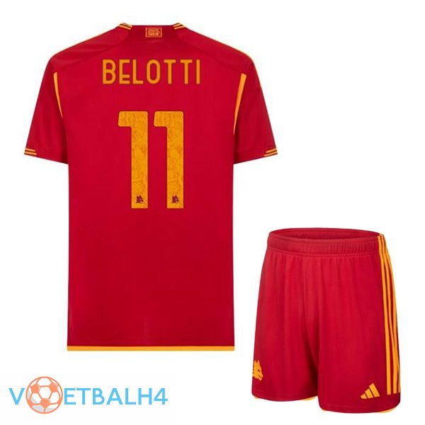 AS Roma (BELOTTI 11) kinderen voetbal jersey thuis rood 2023/2024