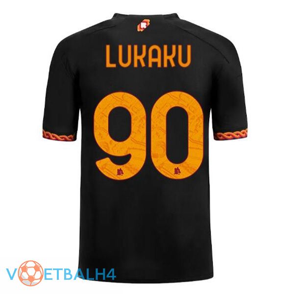 AS Roma (LUKAKU 90) voetbal jersey derde zwart 2023/2024