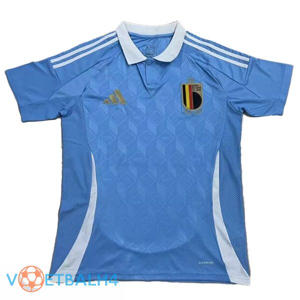 België voetbal jersey uit blauw Version Fuite UEFA Euro 2024