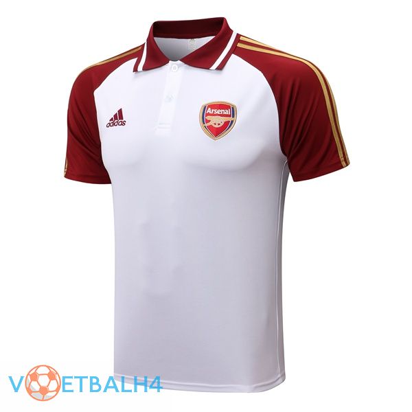 Arsenal polo shirt wit rood 2022/2023