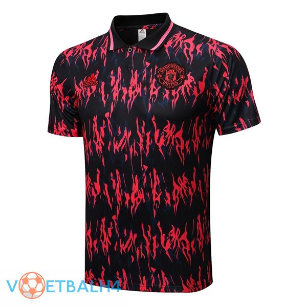 Manchester United polo shirt zwart rood 2022/2023