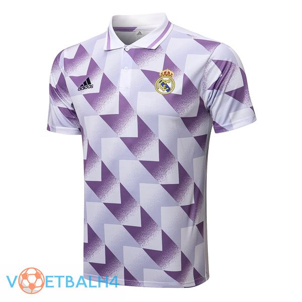 Real Madrid polo shirt wit Pourpre 2022/2023