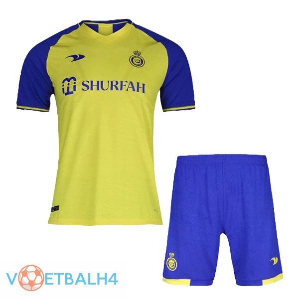 Al-Nassr FC kinderen voetbal jersey thuis geel 2022/2023