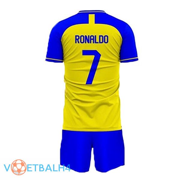 Al-Nassr FC (RONALDO 7) kinderen voetbal jersey thuis geel 2022/2023