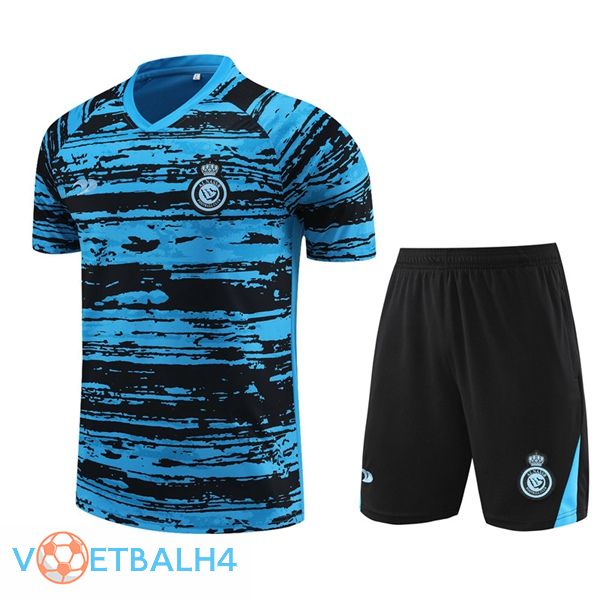 Al-Nassr FC Training T Shirt + korte broek blauw 2023/2024