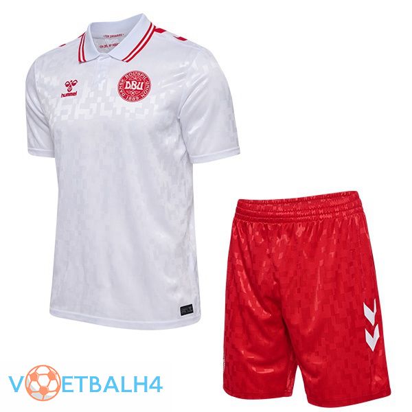 Denemarken kinderen uit voetbal jersey wit 2024/2025