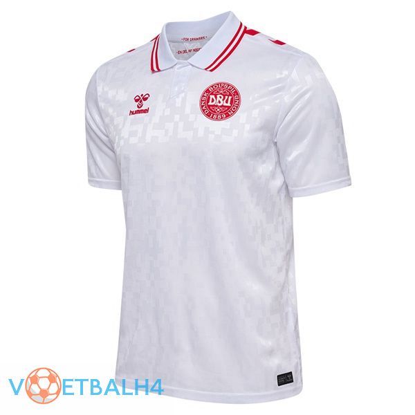 Denemarken uit voetbal jersey wit 2024/2025