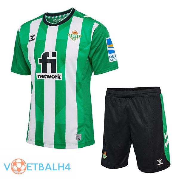 Real Betis kinderen voetbal jerseys thuis groente wit 2022-2023