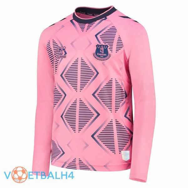 Egroenteon voetbal jersey uit lange mouwroze 2022/2023