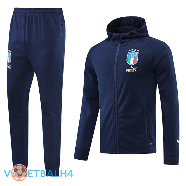 Italië trainingspak Hoodie koninklijk blauw 2022/2023