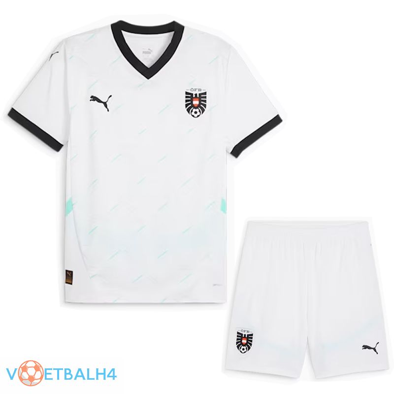 Oostenrijk uit voetbal jersey + korte broek Kit 2024/2025