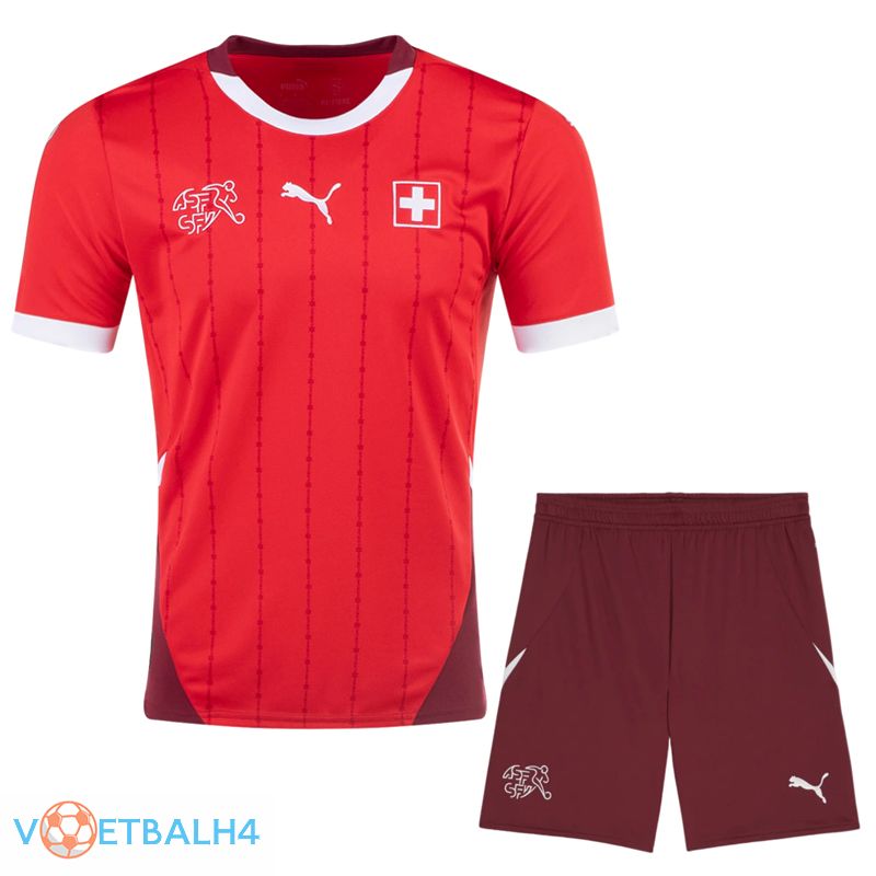 Zwitsers thuis voetbal jersey + korte broek Kit 2024/2025