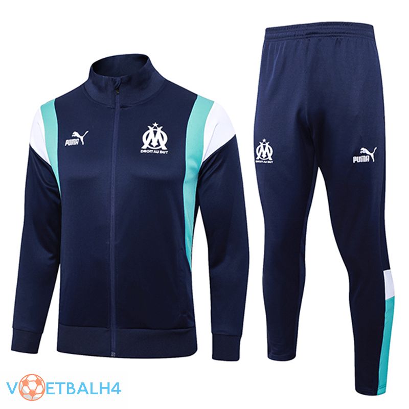 Marseille Trainingsjaspak Ocean blauw 2023/2024