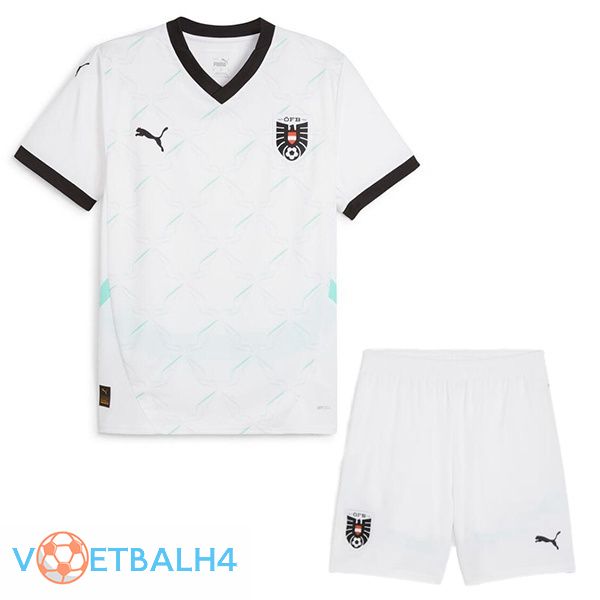 Oostenrijk kinderen uit voetbal jersey wit 2024/2025