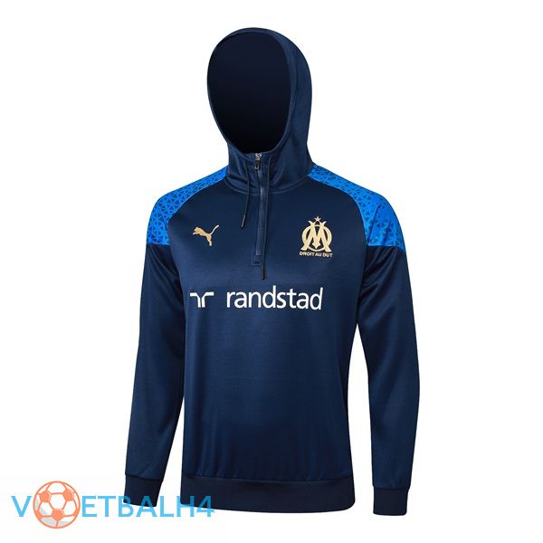 Marseille OM Training Sweatshirt Hoodie blauw koninklijk 2024/2025