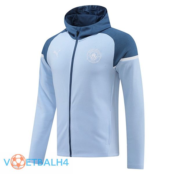 Manchester City Training Sweatshirt Hoodie blauw 2024/2025