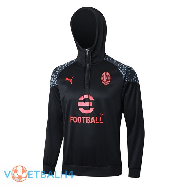 AC Milan Training Sweatshirt Hoodie zwart 2024/2025