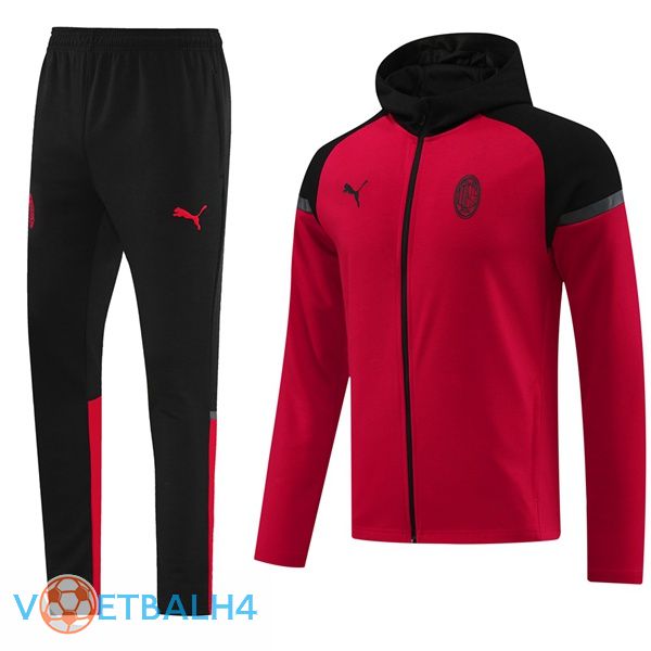 AC Milan trainingspak - Training Sweatshirt Hoodie rood 2024/2025