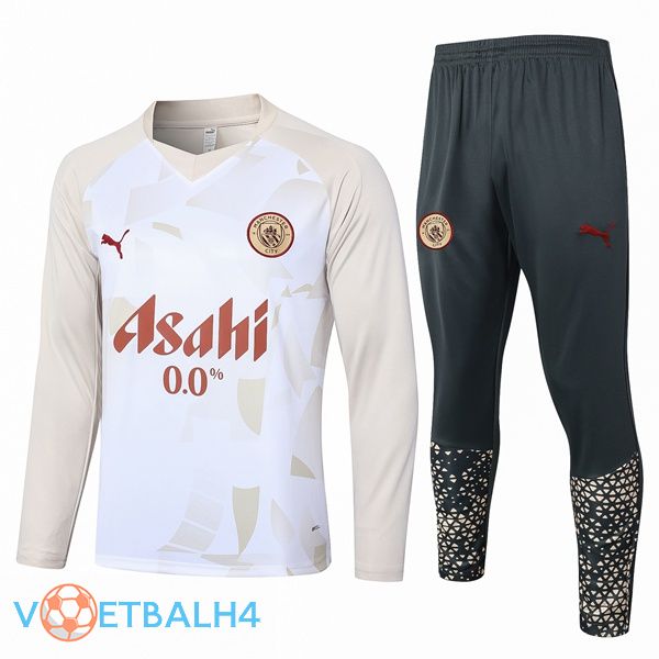 Manchester City kit trainingspak wit geel 2024/2025