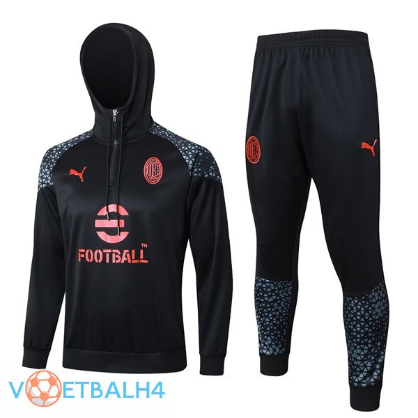 AC Milan trainingspak Sweatshirt Hoodie zwart 2024/2025