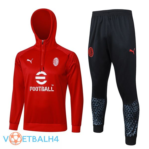 AC Milan trainingspak Sweatshirt Hoodie rood 2024/2025