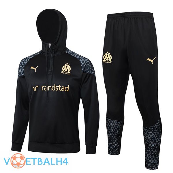 Marseille OM trainingspak Sweatshirt Hoodie zwart 2024/2025