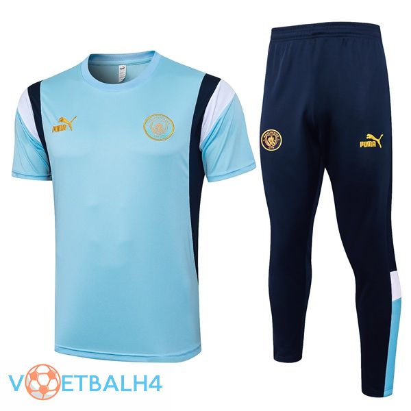 Manchester City Training T Shirt + broek blauw 2024/2025