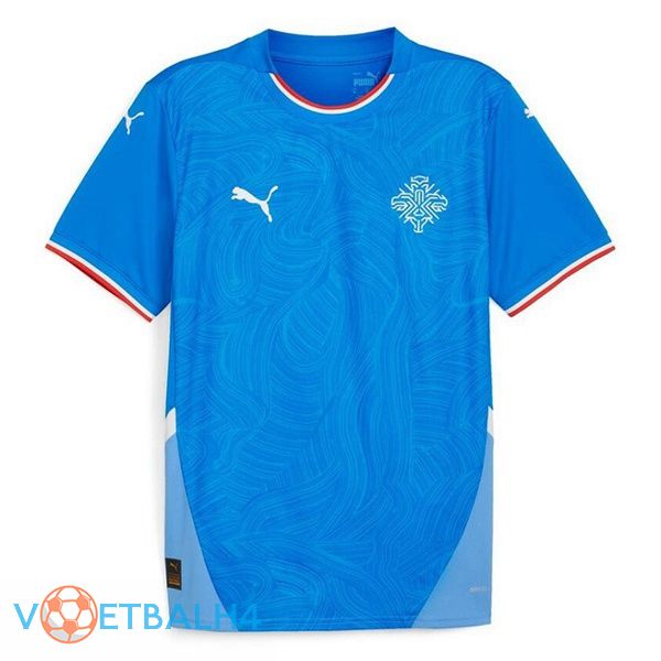 IJsland thuis voetbal jersey blauw 2024/2025