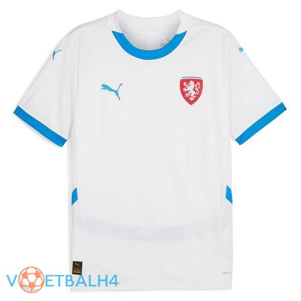 Tsjechië uit voetbal jersey wit 2024/2025